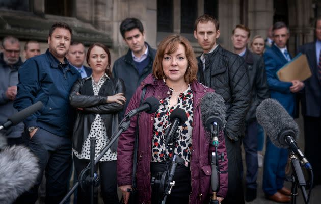 Sheridan Smith (centre) plays Sarah Saks in Four Lives (Photo: BBC/ITV Studios/Ben Blackall/Matt Burlem)