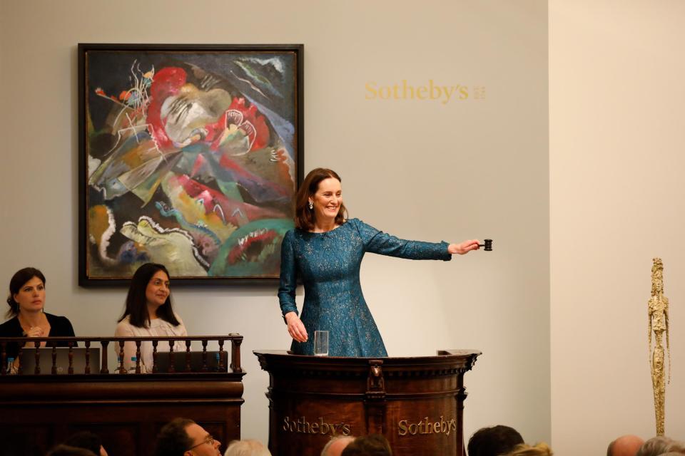 Big numbers: Bild mit weissen Linien 1913 fetched £33 million: Getty Images for Sotheby's/Tristan Fewings