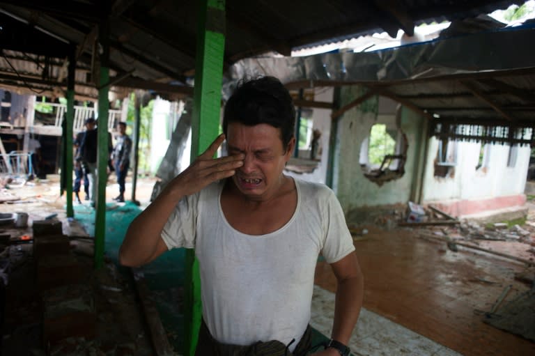 Ali Ahmed, secretary of the destroyed mosque in Thuye Tha Mein village, Bago province on June 24, 2016