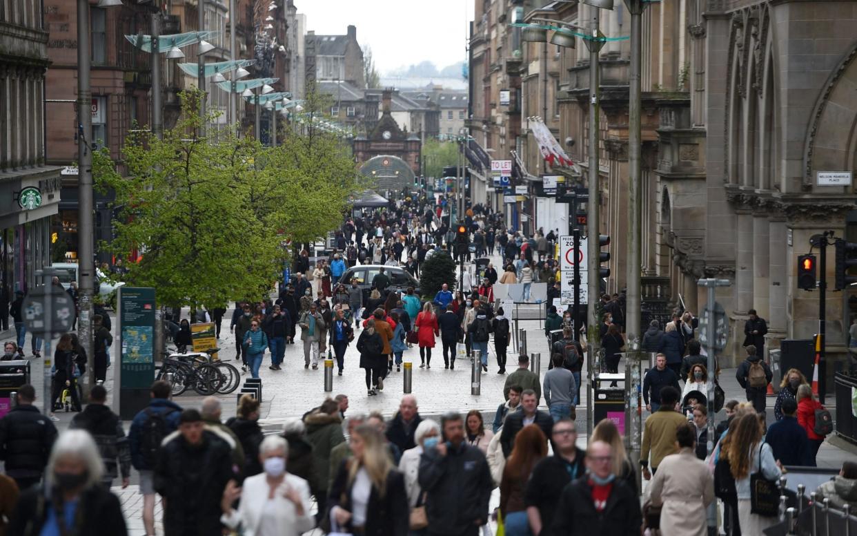 Residents aged between 18-39 in the affected areas of Glasgow are to be invited for vaccination and extra doses allocated to the area - AFP