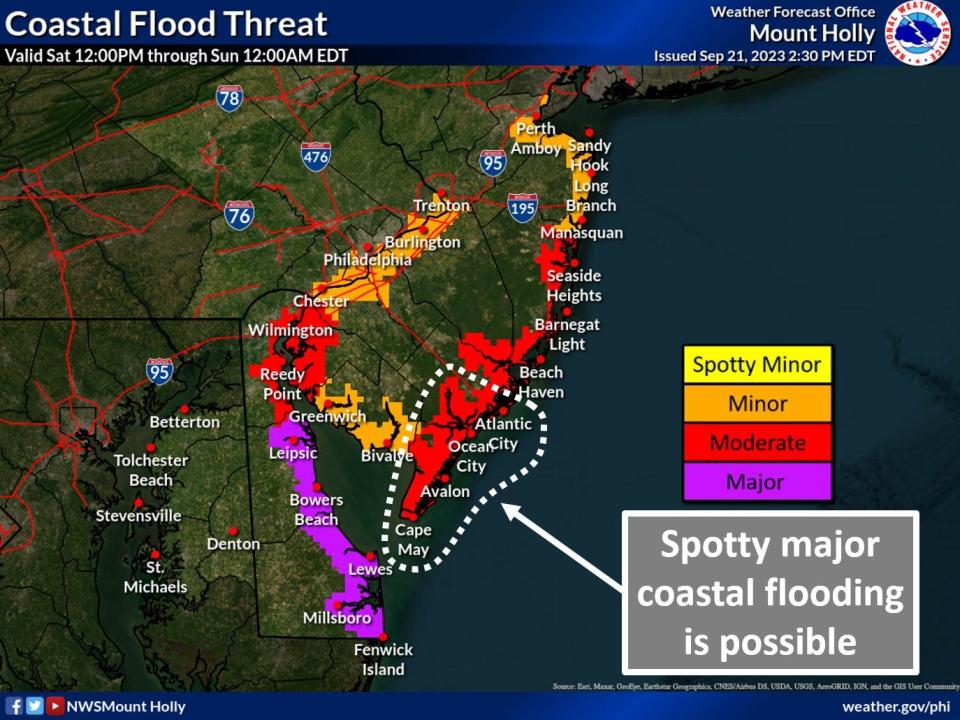 Widespread coastal flooding, strong to damaging winds, and locally heavy rain are expected this weekend along the East Coast.