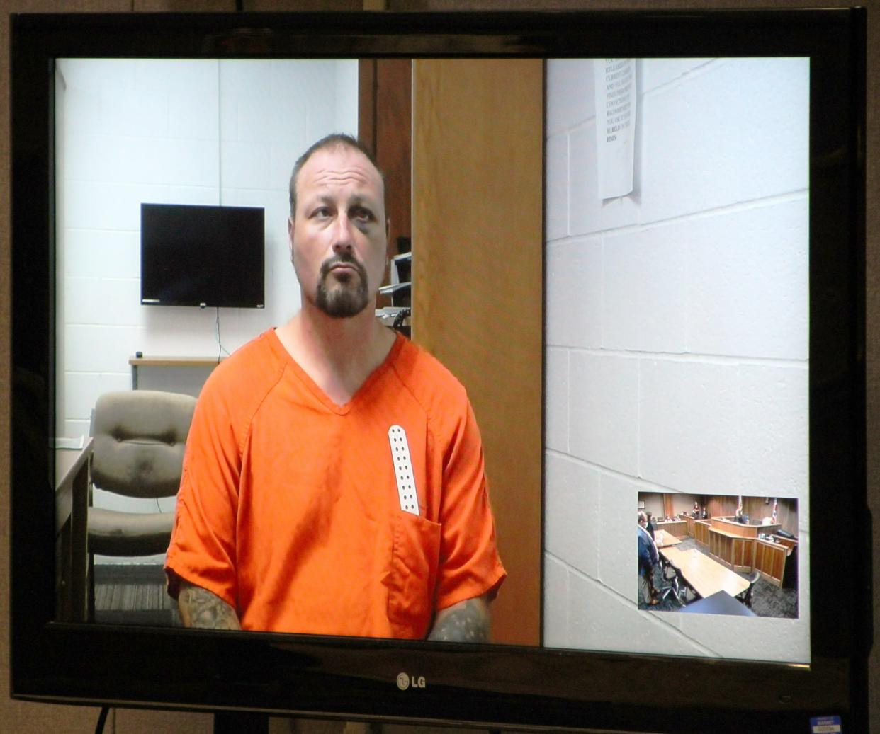 Chadwick A. Greenawalt, age 44, Marion, is accused of stabbing and killing a woman during an altercation at the River Bend Family Campground on Sunday, July 3, 2022. He is scheduled to go to trial on Monday, April 10. The trial is expected to last four days in common pleas court. Judge Matthew P. Frericks is presiding over the case. A pretrial hearing is scheduled for 10 a.m. on Friday, March 17.