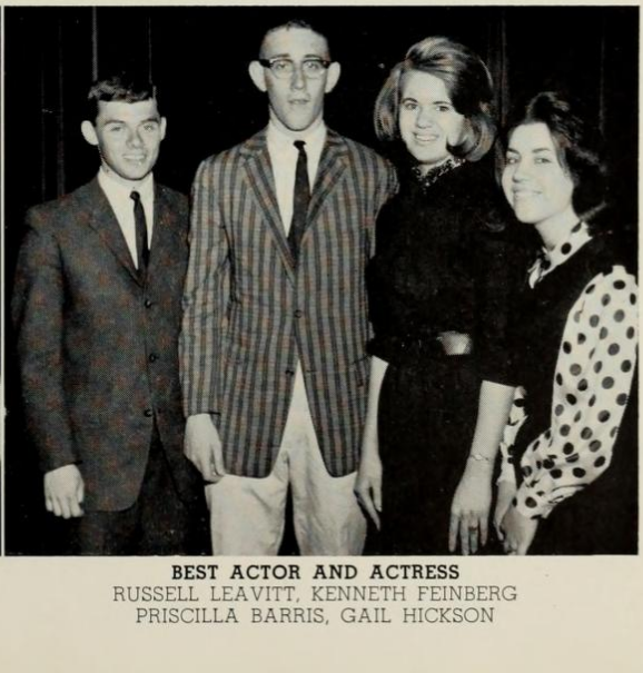 Ken Feinberg, second from left, received a "best actor" superlative in the 1963 Brocktonia, the yearbook of Brockton High School