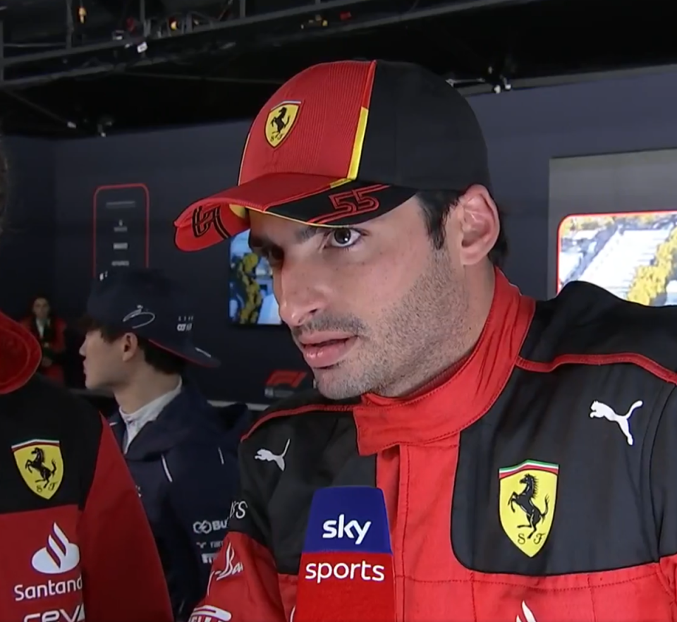 Carlos Sainz was fuming after the Australian Grand Prix (Sky F1)