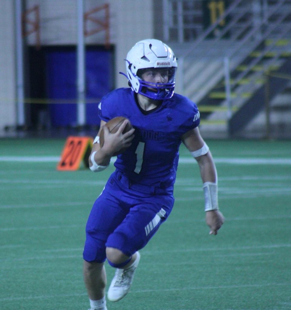 Inland Lakes junior quarterback Aidan Fenstermaker (1) was recently named the Ski Valley 8-Player Conference's Football Player of the Year.
