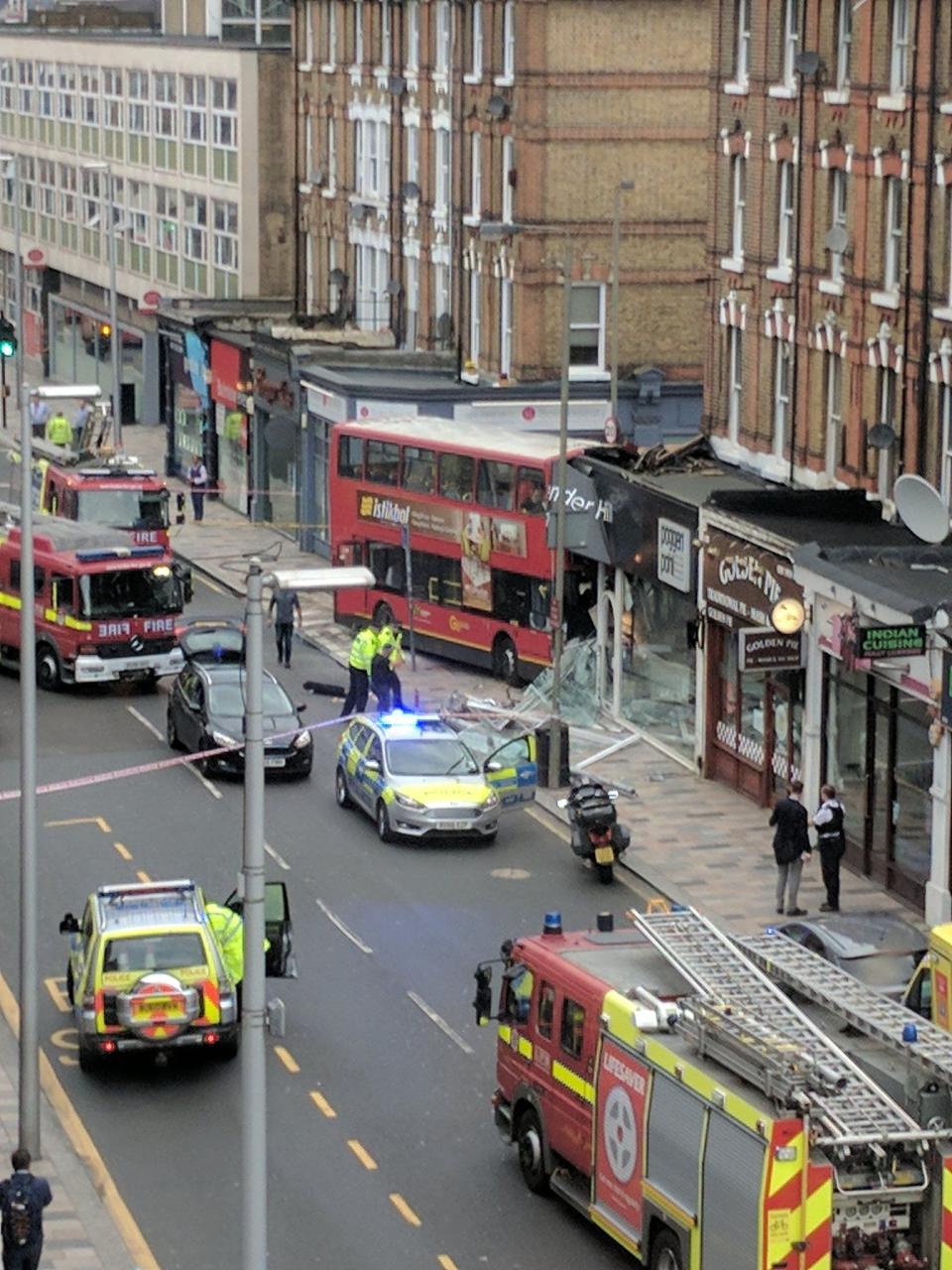 A Transport for London spokeswoman confirmed a route 77 double-decker bus was involved in the incident.