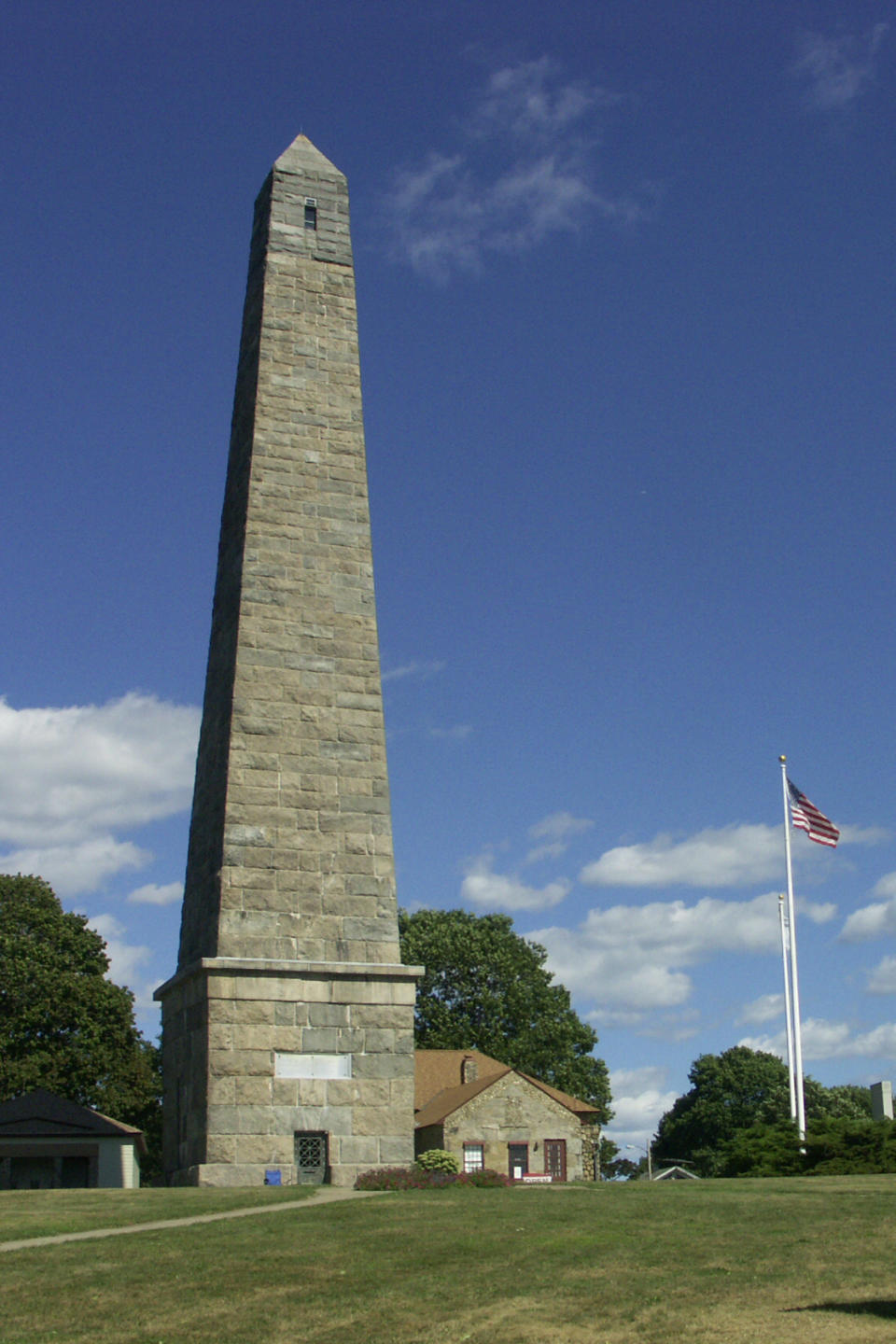 This undated photo provided by the State Parks Division of Connecticut's Department of Energy and Environment Protection shows the Groton Monument at Fort Griswold Battlefield State Park in Groton, Conn. The monument was erected around 1830 to commemorate a 1781 Revolutionary War battle in which British forces, commanded by Benedict Arnold, captured the fort and killed 88 of the 165 defenders. Visiting the park is one of a number of free things to see and do in Connecticut. (AP Photo/Connecticut State Parks, Paul Duarte)