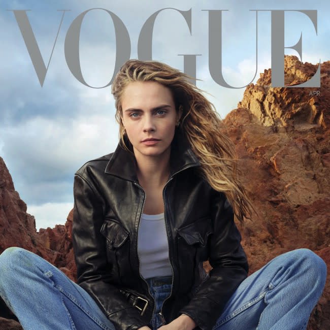 Cara Delevingne en la portada de Vogue credit:Bang Showbiz