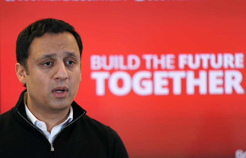 Scottish Labour Leader Anas Sarwar was clear he was ‘not interested in past leaders’ (Andrew Milligan/PA)