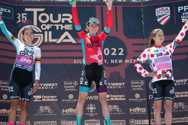 <span class="article__caption">De Crescenzo did enough to hang on to the leader’s jersey.</span> (Photo: Tour of the Gila)