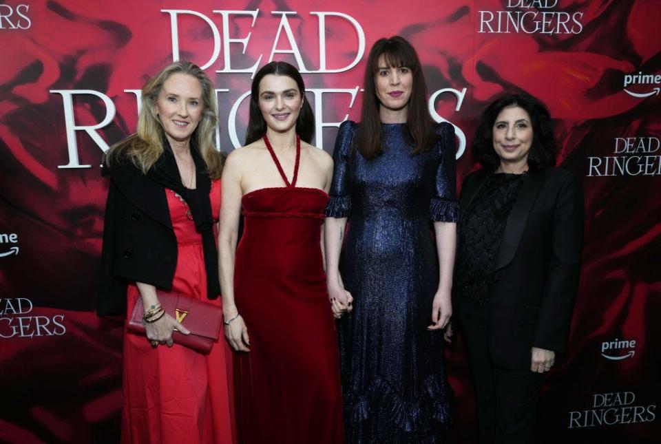 Head of Amazon and MGM Studios, Jen Salke, Executive Producer Rachel Weisz, Executive Producer Alice Birch and Head of Marketing, Amazon and MGM Studios Sue Kroll attend "Dead Ringers" New York Red Carpet Premiere and Screening at Metrograph on April 3, 2023 in New York City.