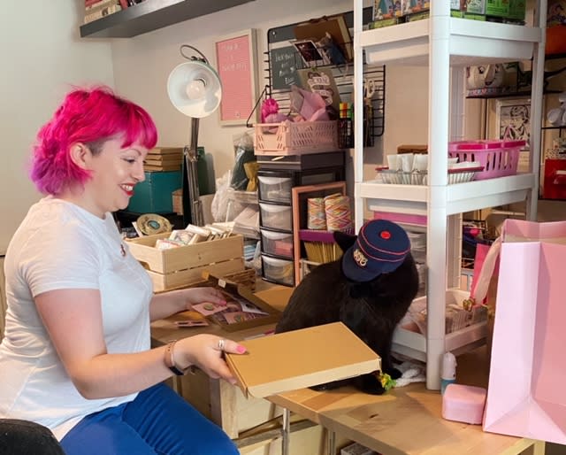 Small Business Saturday spotlighted both high street and online firms, such as Storm in a Teacup Gifts, an online gifting service