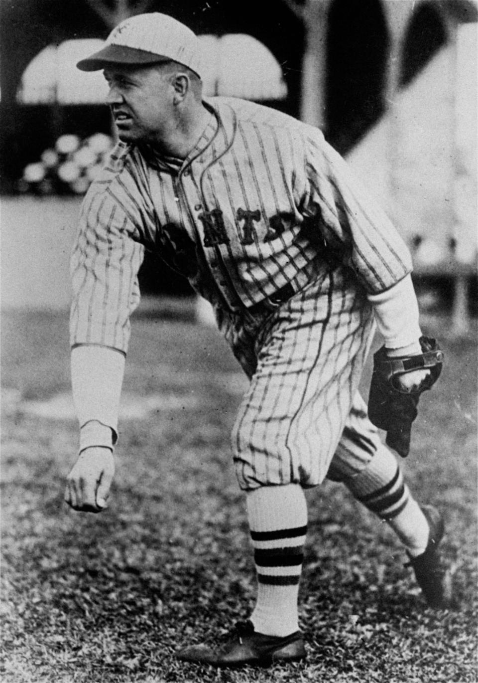 Burleigh Grimes in seen in this 1927 photo. In his only year with the New York Giants, Grimes had a record of 19-8.