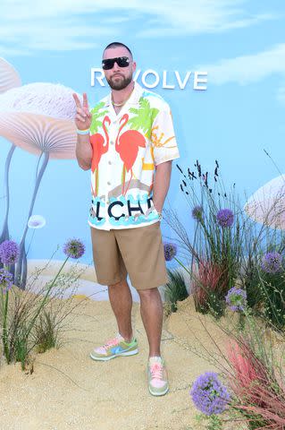 <p>Vivien Killilea/Getty</p> Travis Kelce at Revolve Festival 2023.