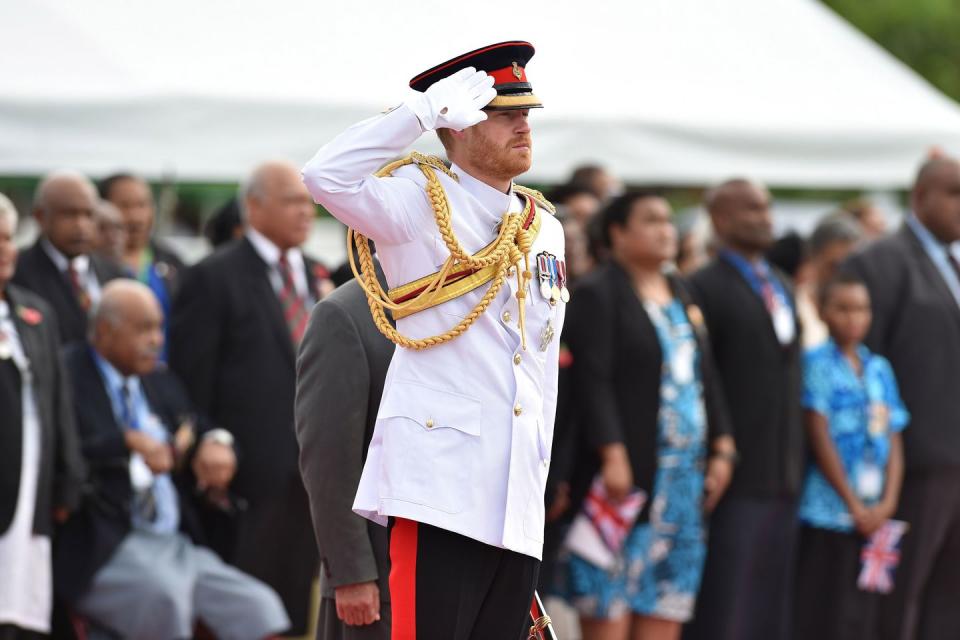 <p><strong>24 October </strong>Prince Harry visited the War Memorial in Suva. </p>