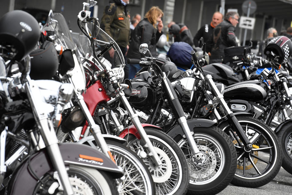 Harley-Davidson bikes are seen at the “Hamburg Harley Days” in Hamburg, Germany, June 24, 2018. REUTERS/Fabian Bimmer