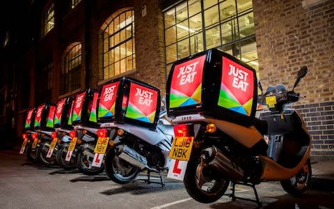 Just Eat delivery bikes - Credit: fergusburnett.com