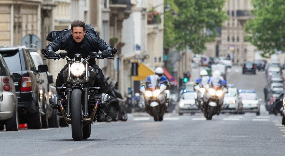 Ethan Hunt (Tom Cruise) zooms through Paris with police in hot pursuit in "Mission: Impossible – Fallout."