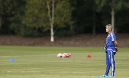 Football - Chelsea Training - FA Community Shield Preview - Chelsea Training Ground - 31/7/15 Chelsea manager Jose Mourinho during training Action Images via Reuters / Andrew Couldridge Livepic