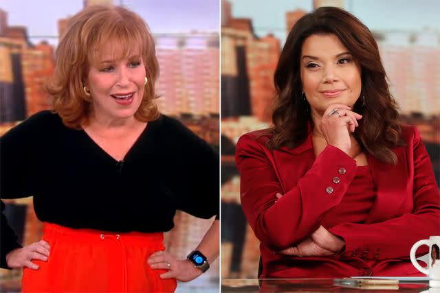 <p>ABC; Lou Rocco/ABC via Getty Images</p> Joy Behar and Ana Navarro on 'The View'