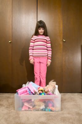 Do some spring cleaning and make your kids part with their unused stuff.