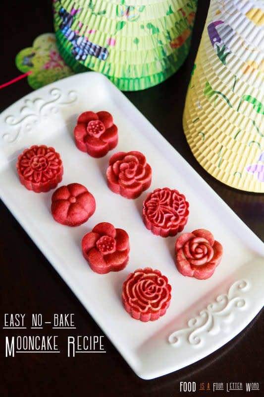 <p>Food is a Four Letter Word</p><p>Quick and easy NO-BAKE mooncake recipes for when you have little time and are in the mood for a quick sweet!</p><p><strong>Get the recipe here: <a href="https://foodisafourletterword.com/recipe/easy-no-bake-mooncake-recipe-using-vanilla-joe-joes-or-oreos/" rel="nofollow noopener" target="_blank" data-ylk="slk:No Bake Strawberry Mooncake;elm:context_link;itc:0;sec:content-canvas" class="link ">No Bake Strawberry Mooncake</a></strong></p>