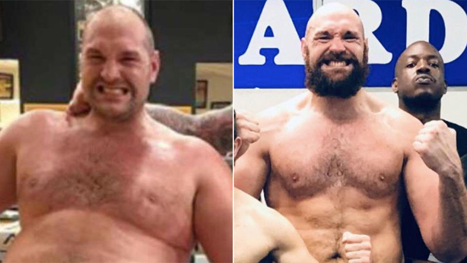 Tyson Fury has shocked fans with his incredible 12-month body transformation. Pic: Getty