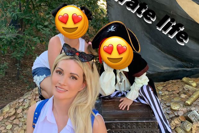 <p>holly madison/instagram</p> Holly Madison, with her two children Rainbow and Forest