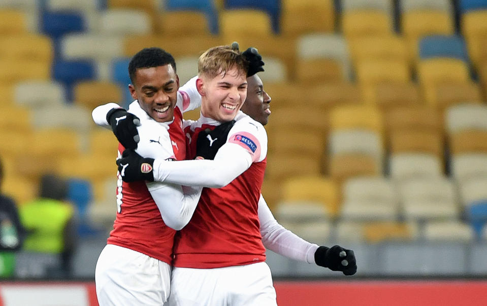 Arsenal's youngsters have lead the Gunners to an easy 3-0 win over Vorskla Poltava