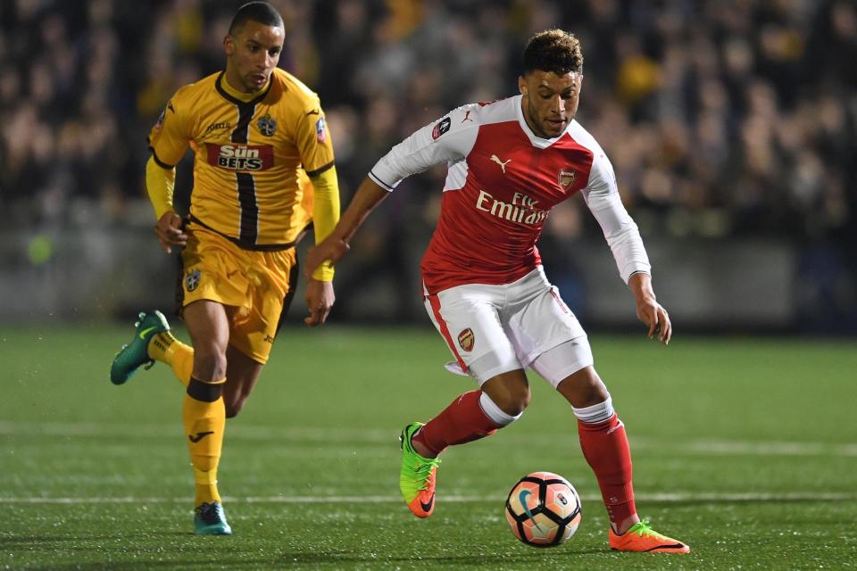 Bouncing back: Alex Oxlade-Chamberlain: Arsenal FC via Getty Images