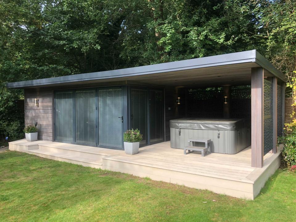 Covered hot tub. Photo: Into the Garden Room