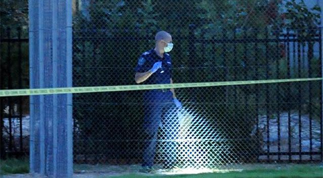 A police officer at the scene. Photo: News Corp