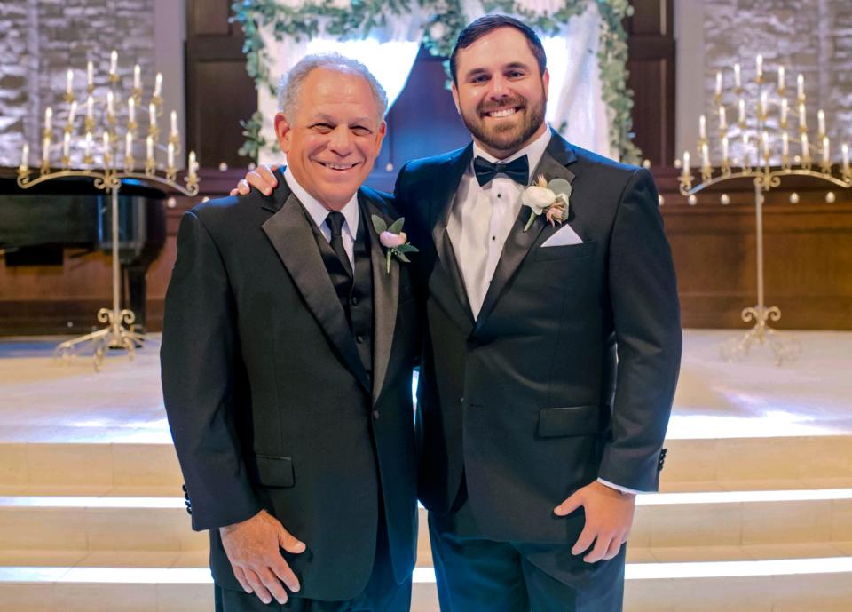 WWLS radio host Craig Humphreys, left, and his son Sam. Photo Provided