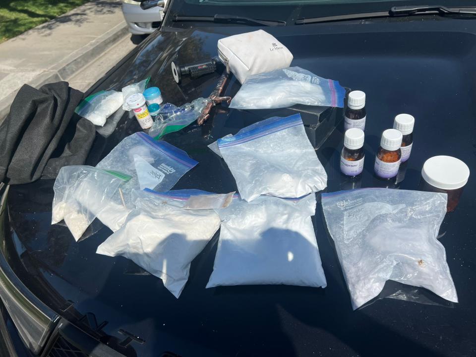 An Ojai man was arrested by authorities in Santa Barbara County last month on suspicion of selling illegal drugs, sheriff's officials said.