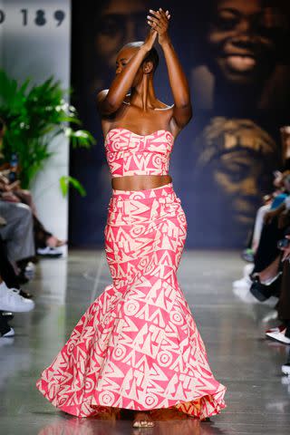 <p>Studio189/Dan Lecca</p> Model in Studio 189 NYFW show