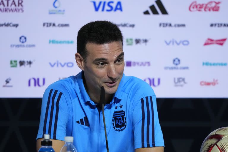 Conferencia de prensa de la Selección Argentina, previa a la final de mañana frente a Francia.Lionel Scaloni. 17/12/22