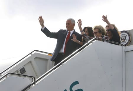 US Vice-President Mike Pence arrives in Dublin