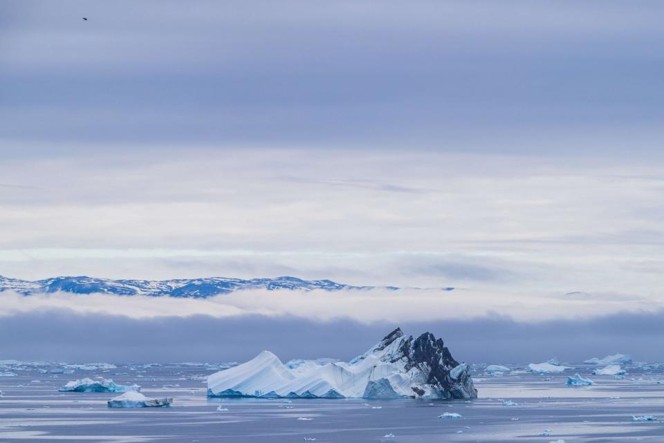 PHOTO: The Ilulissat Icefjord, also known as Sermeq Kujalleq, is draining approximately 7% of Greenland's ice sheet in Ilulissat, Greenland, on July 3, 2024.  (Ulrik Pedersen/NurPhoto via Getty Images)