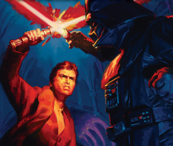 Jax Pavan vs. Darth Vader auf dem Cover von Patterns of the Force: Coruscant Nights III (Deuter Titel: Schablonen der Macht: Coruscant Nights 3). (Del Rey)