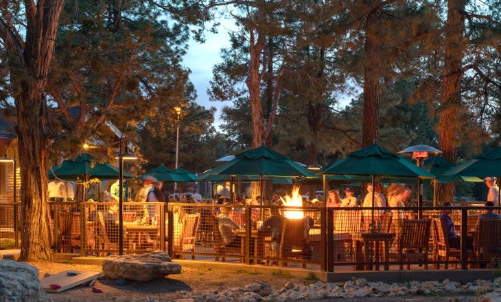 Yavapai Lodge's Tavern Patio in the evening