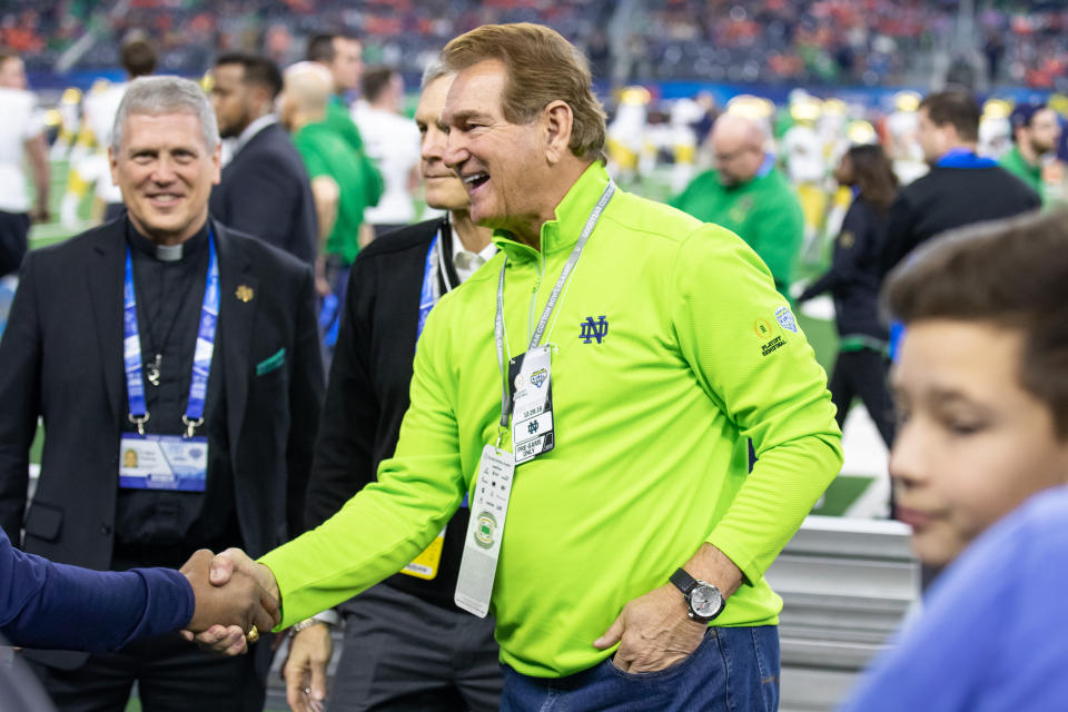 Joe Theismann believes Washington's first-round pick, quarterback Dwayne Haskins, should sit his rookie season. (Getty Images)