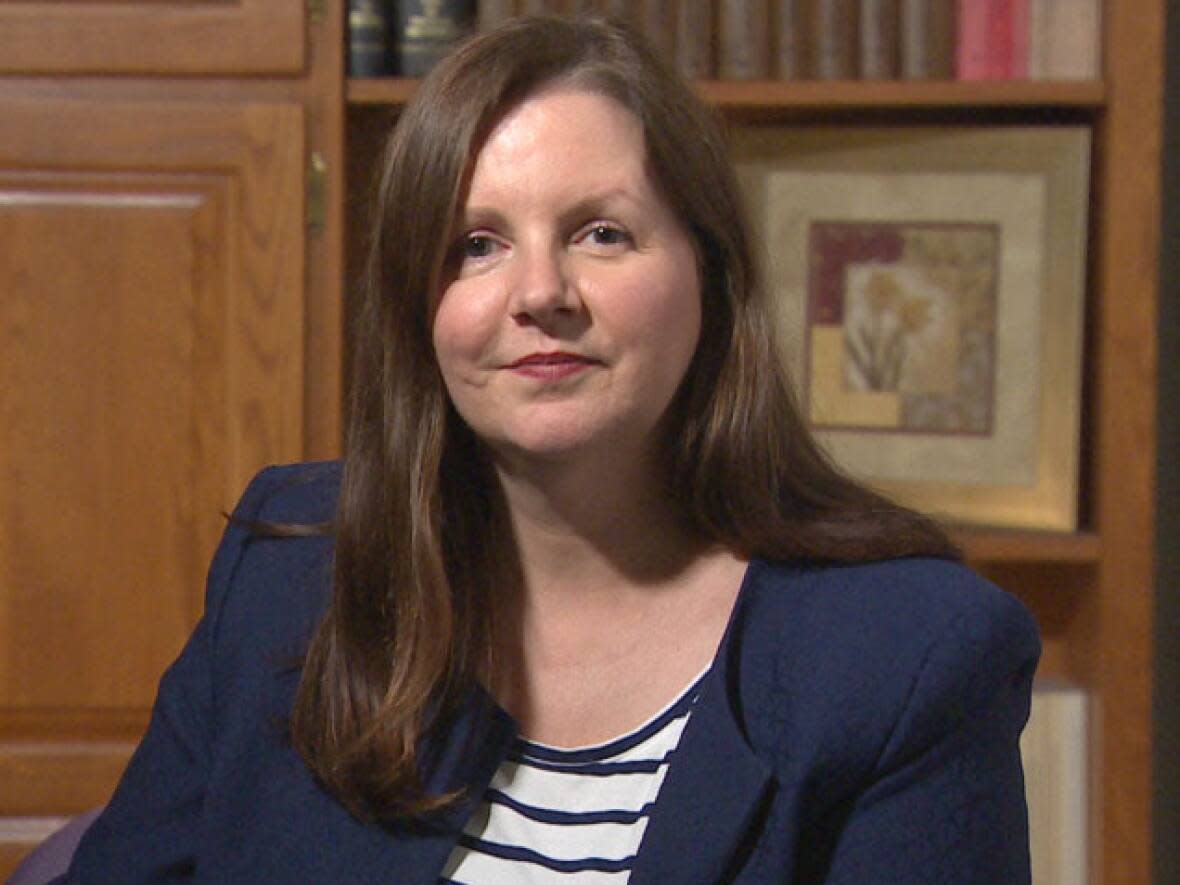 Dr. Jennifer Russell, the province's chief medical officer of health, described the downgraded status as 'an important step' in the pandemic, but said COVID-19 remains a 'significant health risk to many New Brunswickers.' (Ed Hunter/CBC - image credit)