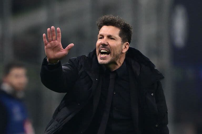 Diego Simeone, enérgico, como siempre