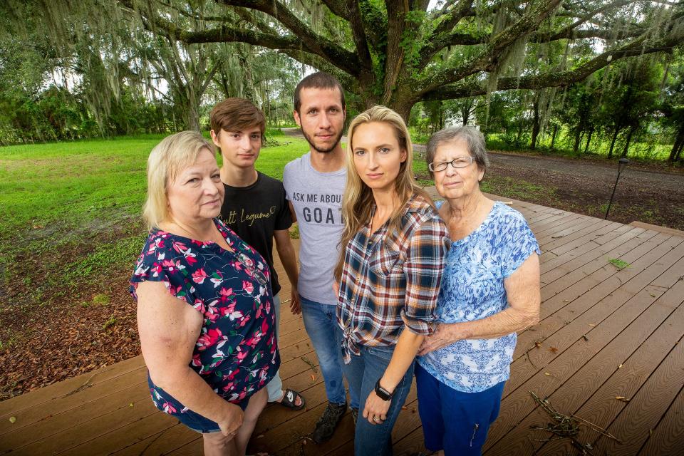 Terri Crawford, Hawken Crawford, Jarrett Crawford, Michelle Crawford and Ruby Crawford are four generations of Crawfords that have lived on Robbins Rd. in Kathleen Fl. The family has been in rural Kathleen for over 100 years and opposed a 242-home subdivision proposed near their land.