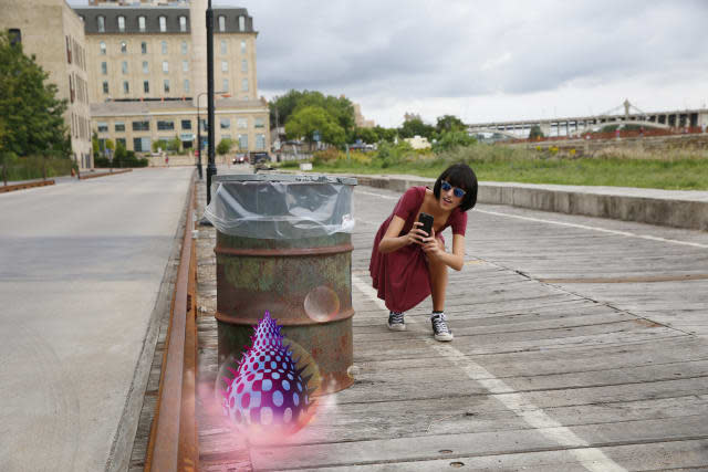 Playing Mobile Games On The Street