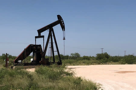 A pumpjack is shown outside Midland-Odessa area in the Permian basin in Texas, U.S., July 17, 2018.REUTERS/Liz Hampton