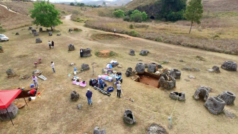 Archaeologists have struggled to access the Plain of Jars in Laos, many areas of which have yet to be cleared of unexploded mines and bombs dropped on the country during the Vietnam War