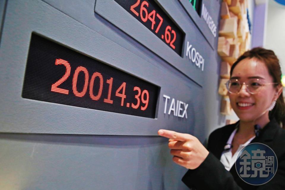 上週五加權指數一度站上2萬點大關，寫下台灣股市新里程碑。