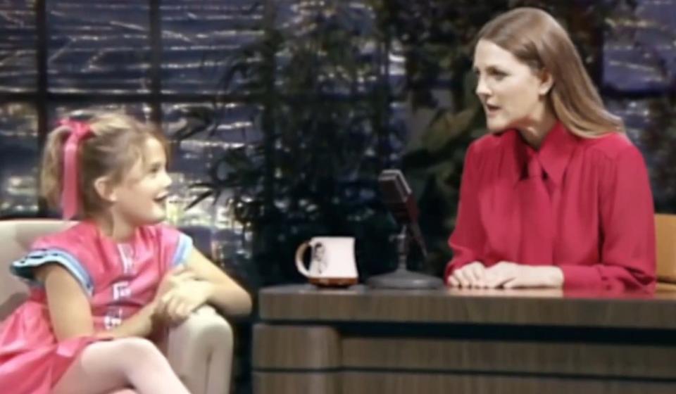 Drew Barrymore interviews her younger self in a &quot;Drew Barrymore Show&quot; promo clip
