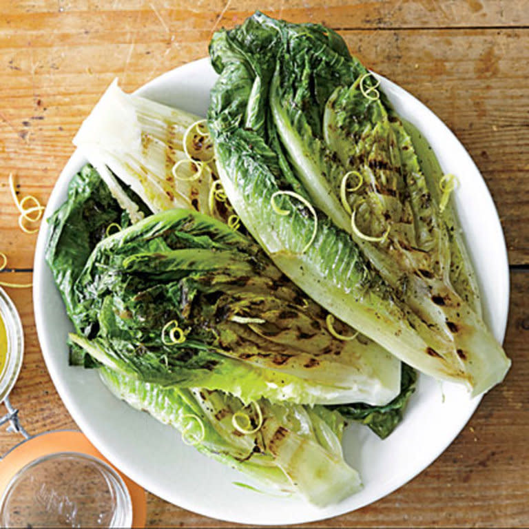 Grilled Romaine Hearts with Pepper